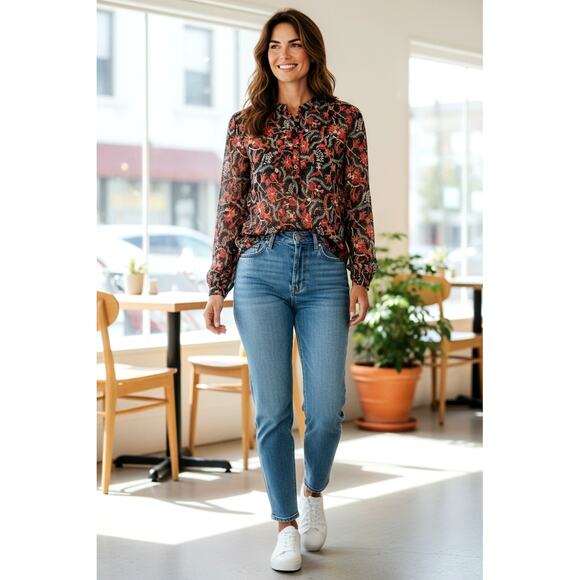 Isabel Marant Etoile The Maria Top 40 Collarless Button Down Shirt 100% Cotton - Picture 2 of 13